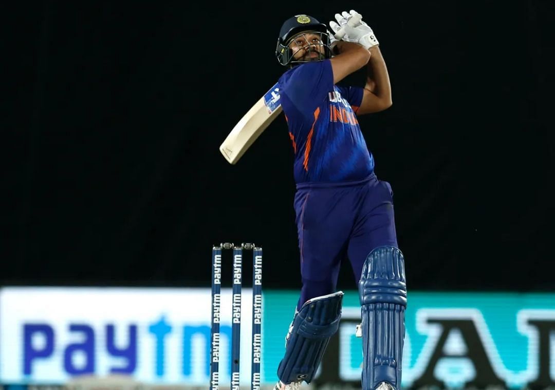 Rohit Sharma had a mediocre time with the bat in the India vs Sri Lanka T20I series (Image:BCCI)